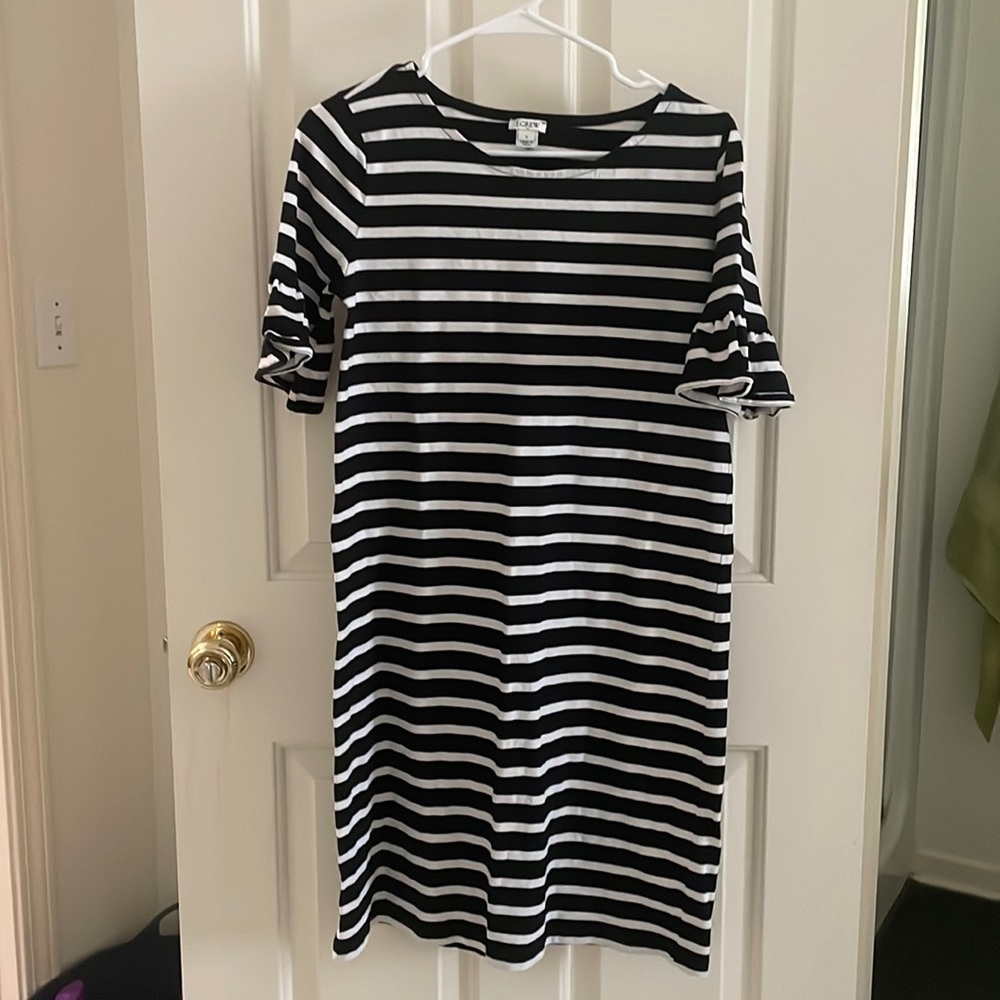 JCrew Black and white stripe shirt Dress